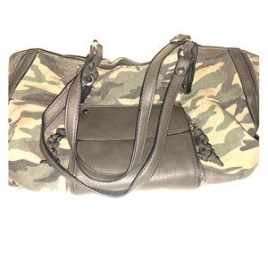 Black Rivet Army Canvas Bag